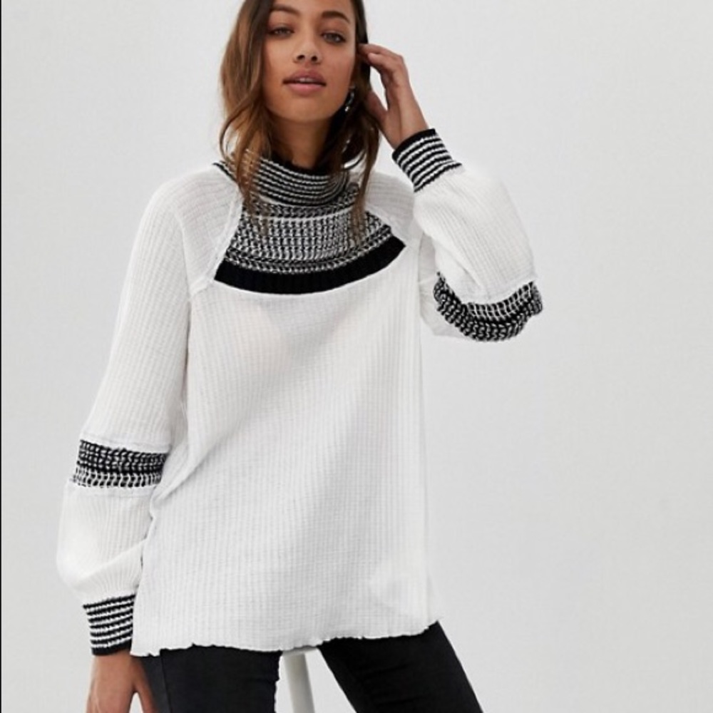 free people snow day turtleneck thermal top